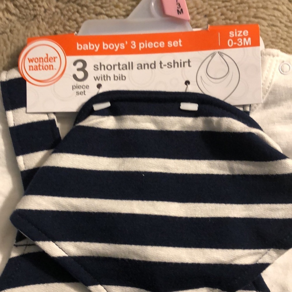 ๐4 for $20 Boys 3 piece Shortall set - Picture 2 of 4